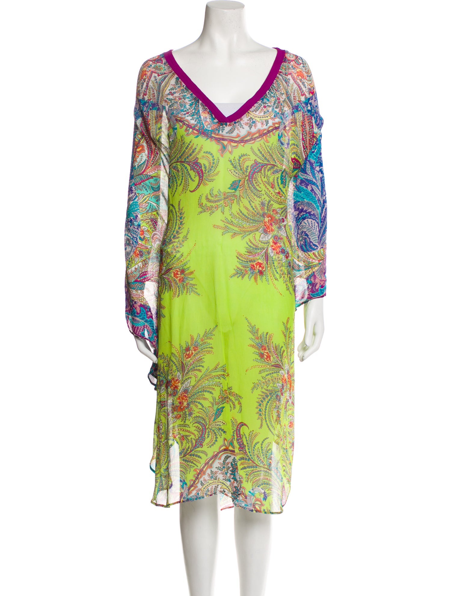 Etro Floral Print Midi Length Dress