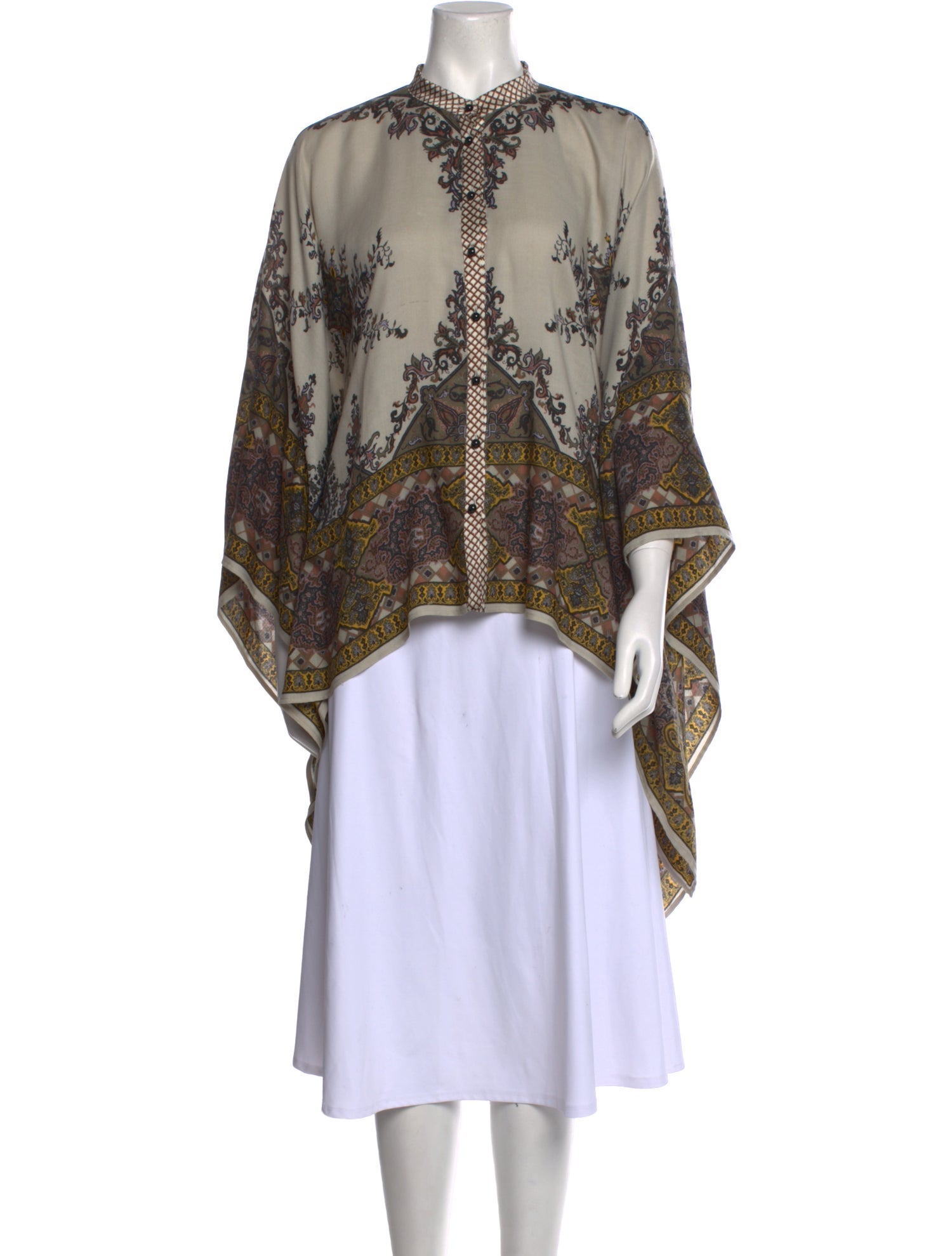 Etro Printed Mock Neck Blouse