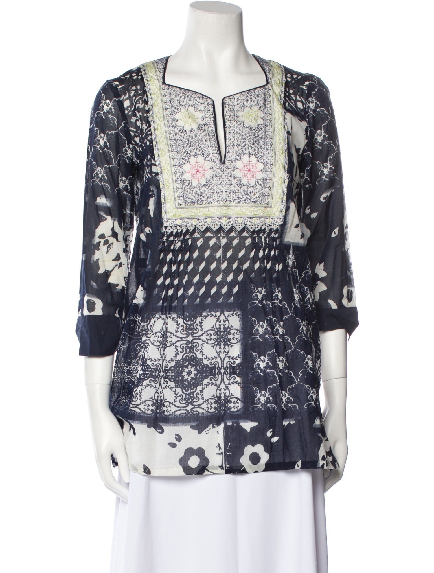 Etro Printed Square Neckline Tunic