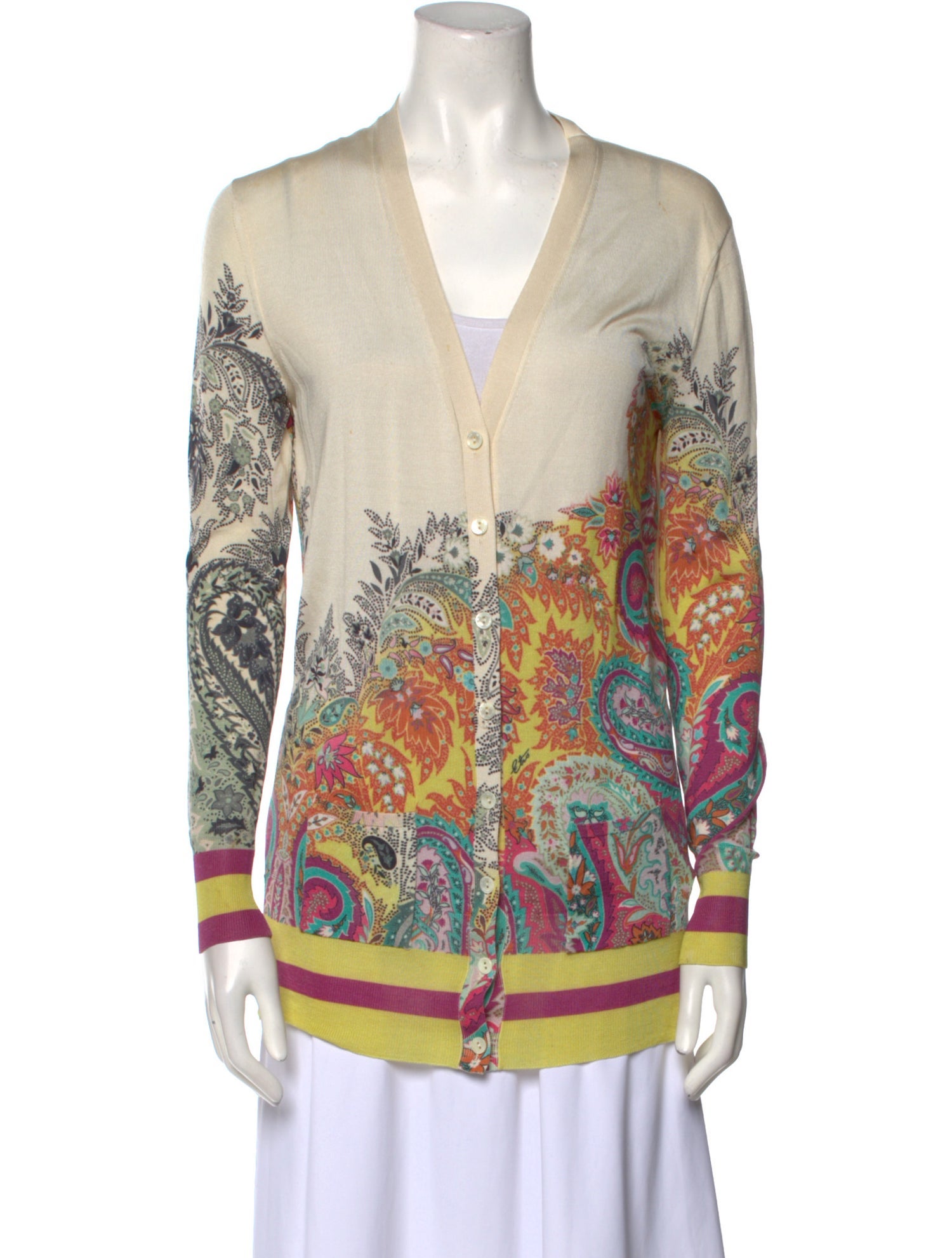 Etro Silk Paisley Print Sweater