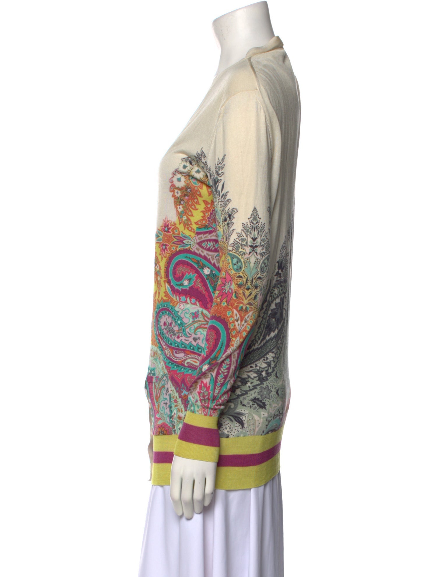 Etro Silk Paisley Print Sweater