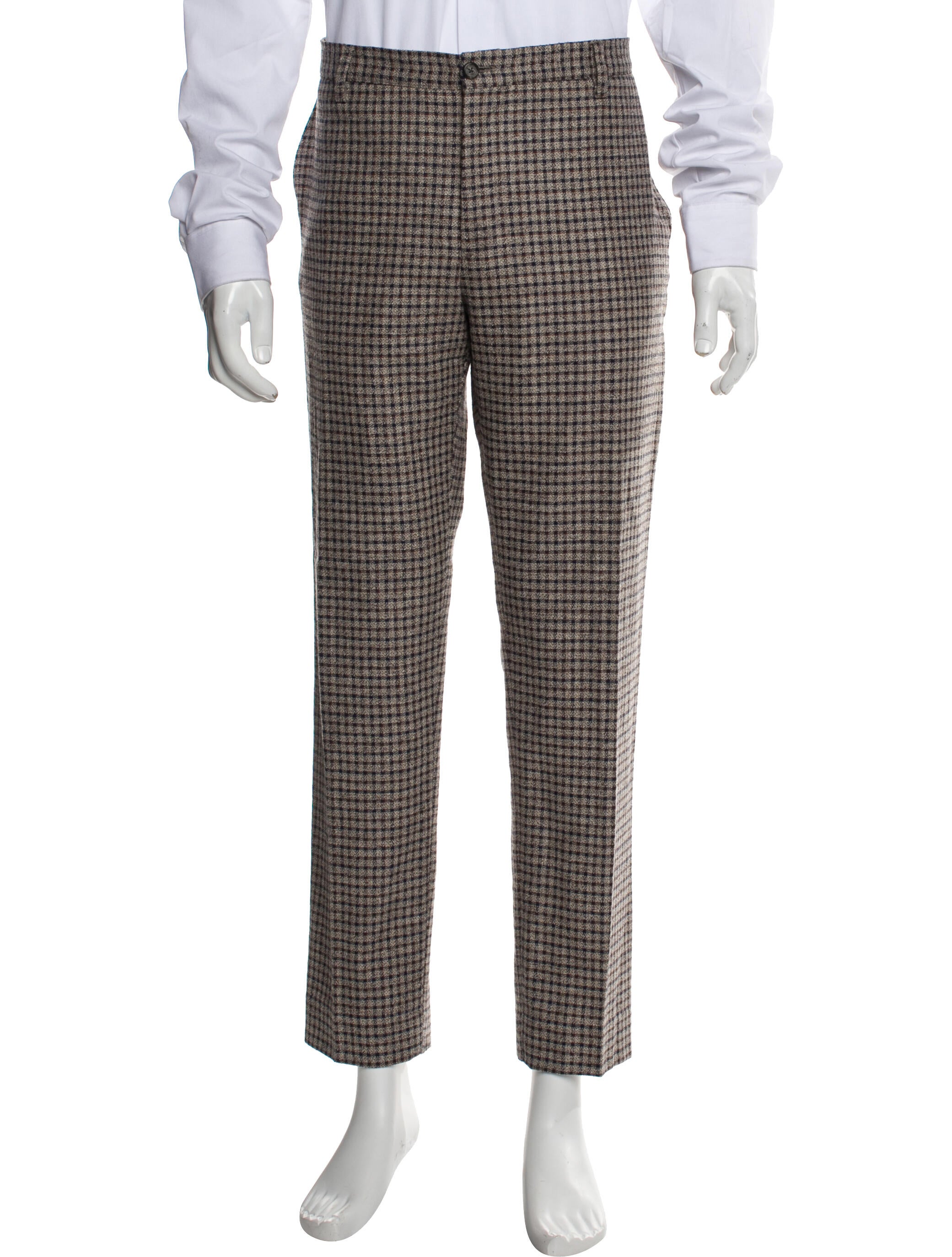 Etro Plaid Print Pants