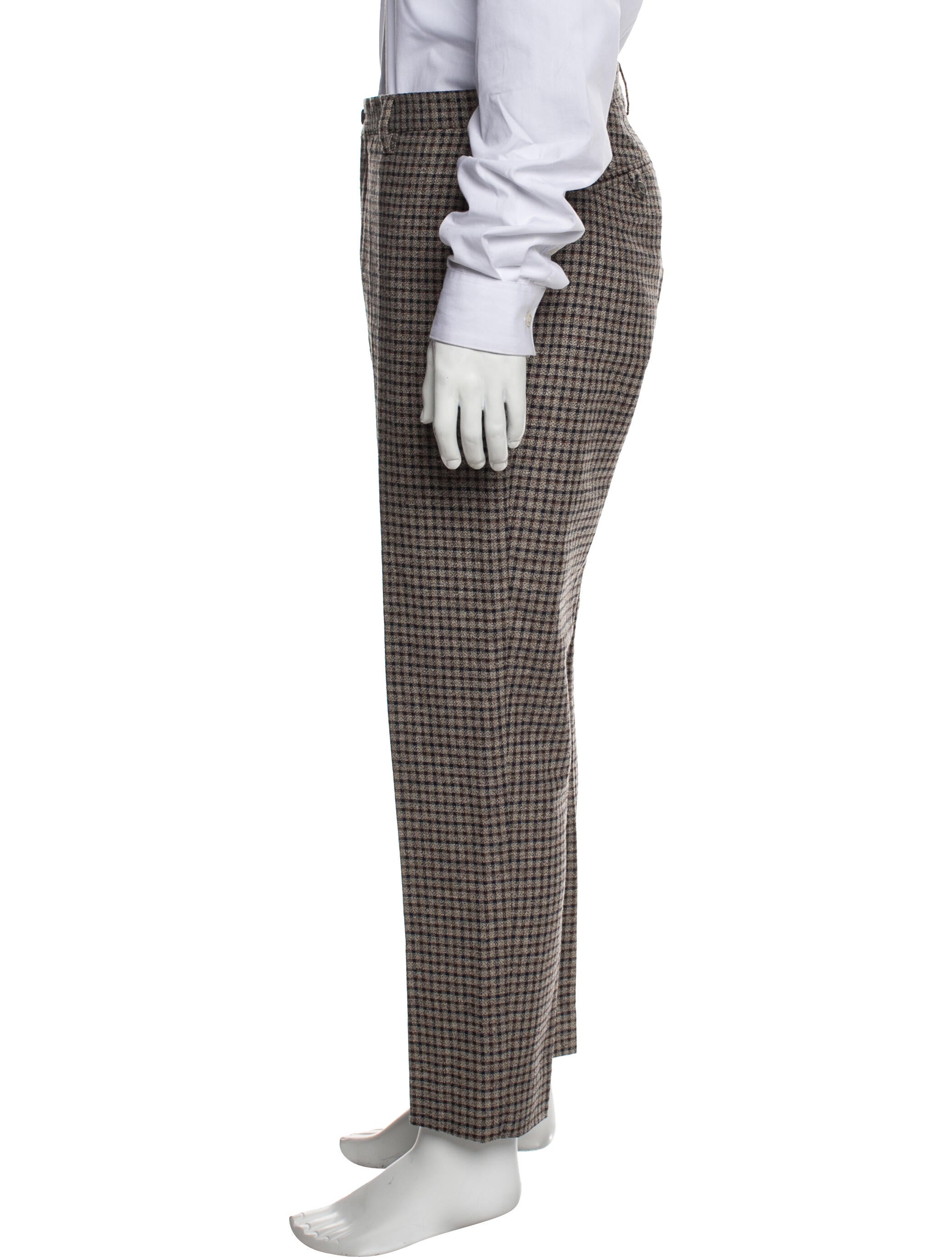 Etro Plaid Print Pants