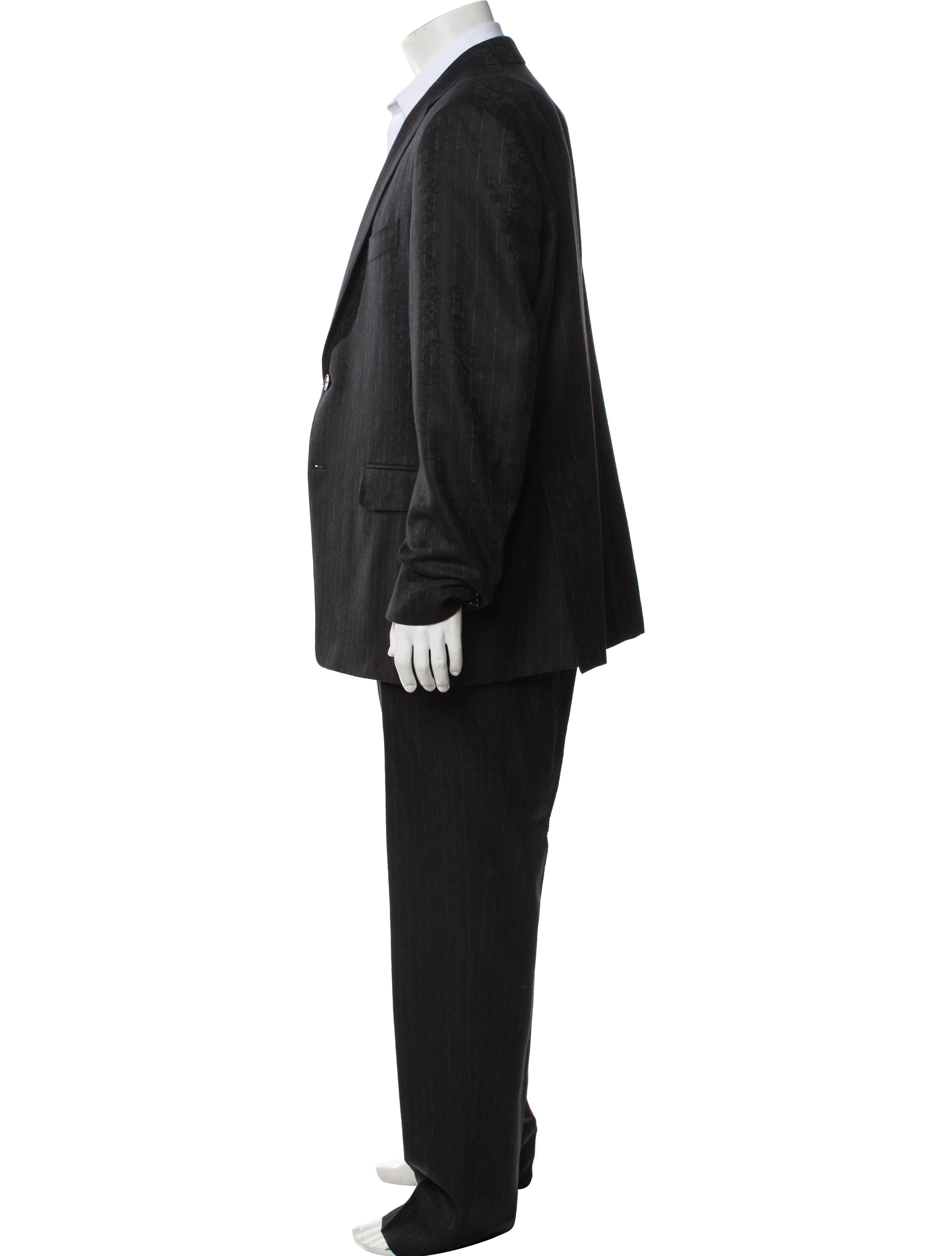 Etro Wool Striped Two-Piece Suit