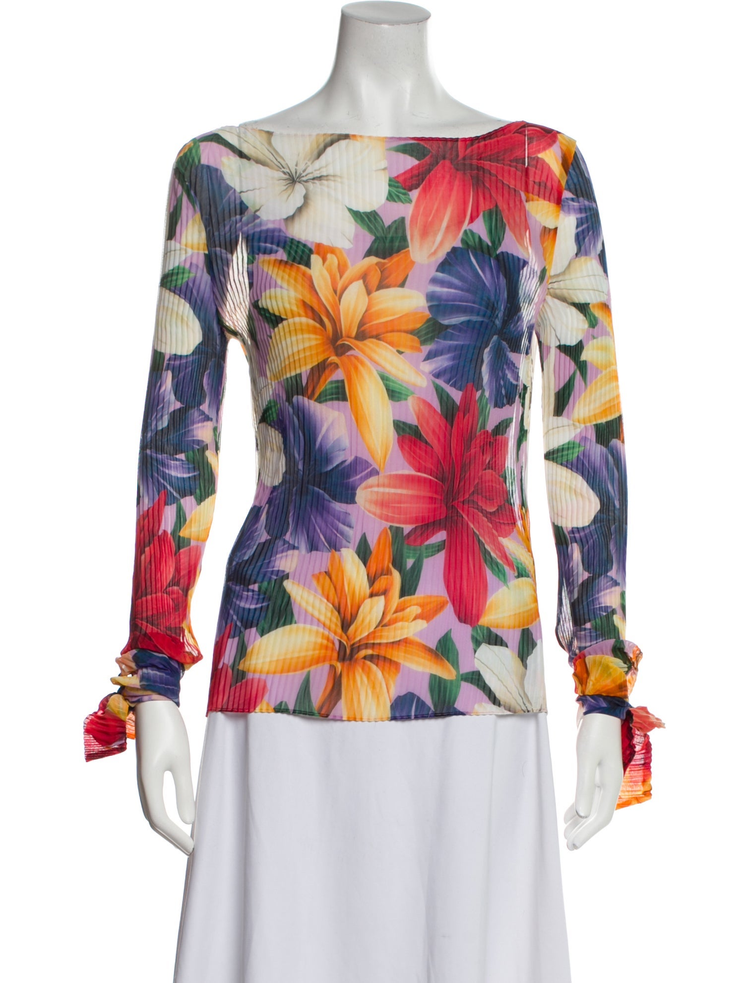 Etro Floral Print Bateau Neckline Blouse
