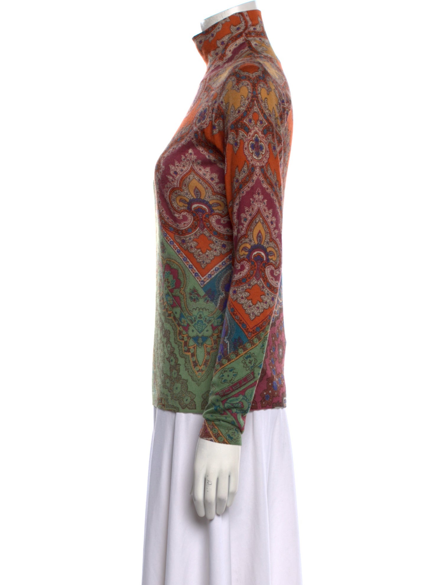Etro Silk Paisley Print Sweater