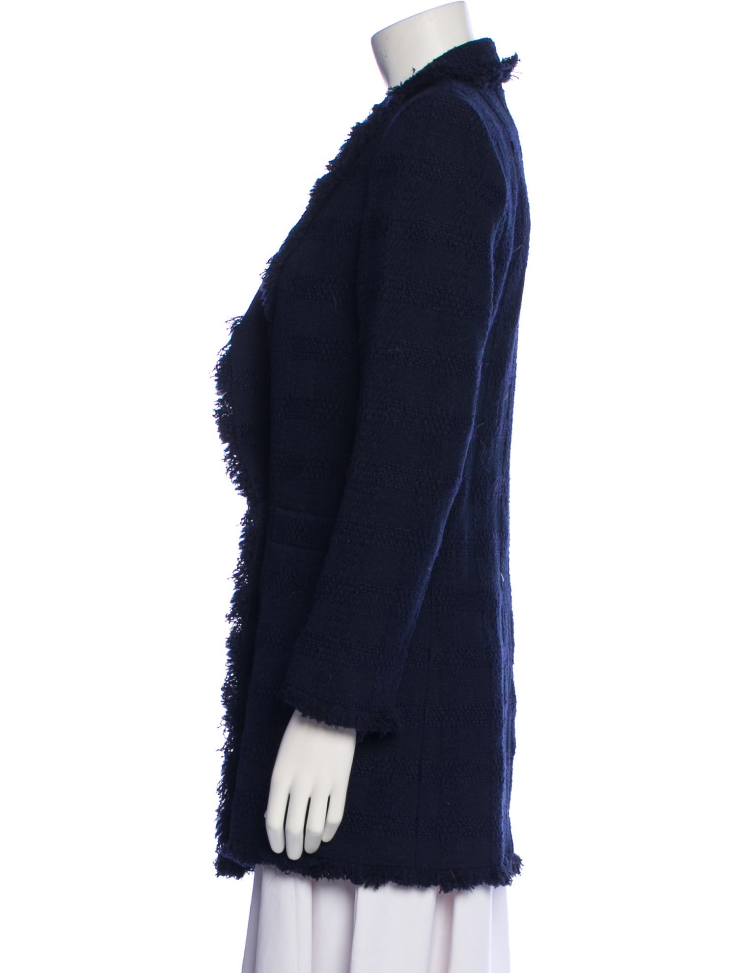 Etro Wool Plaid Print Peacoat