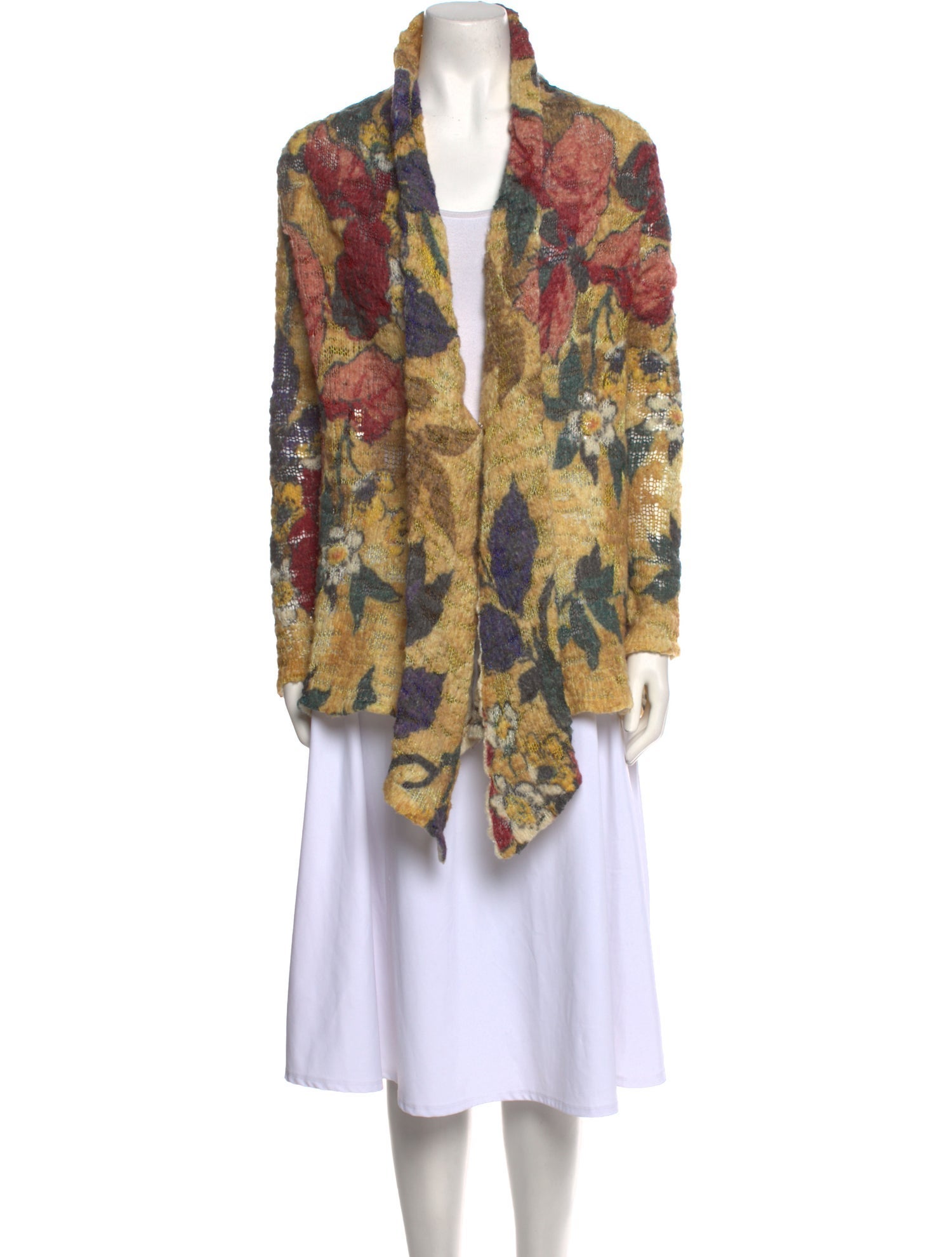 Etro Floral Print V-Neck Sweater