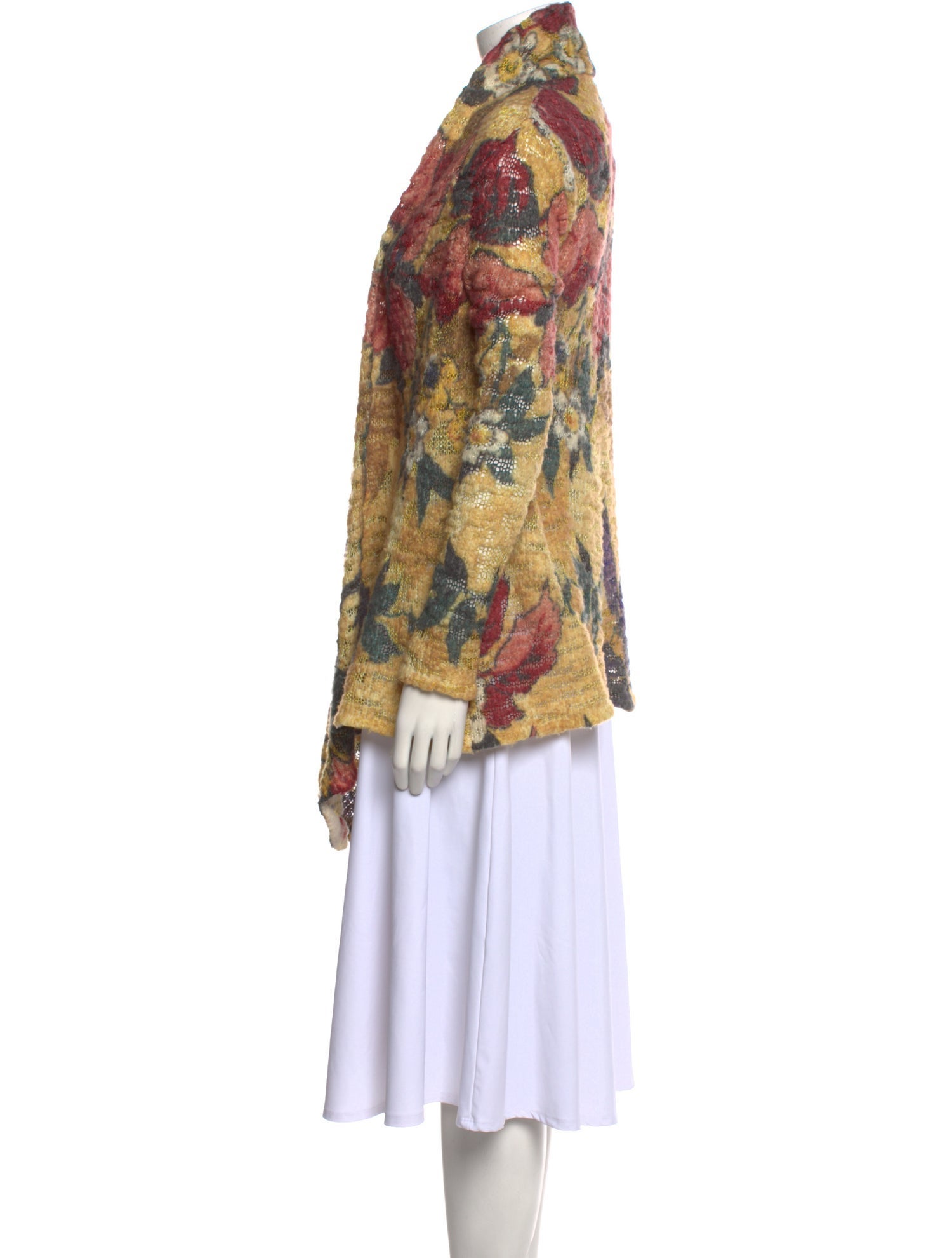 Etro Floral Print V-Neck Sweater