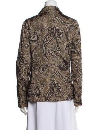 Etro Nylon Paisley Print Blazer