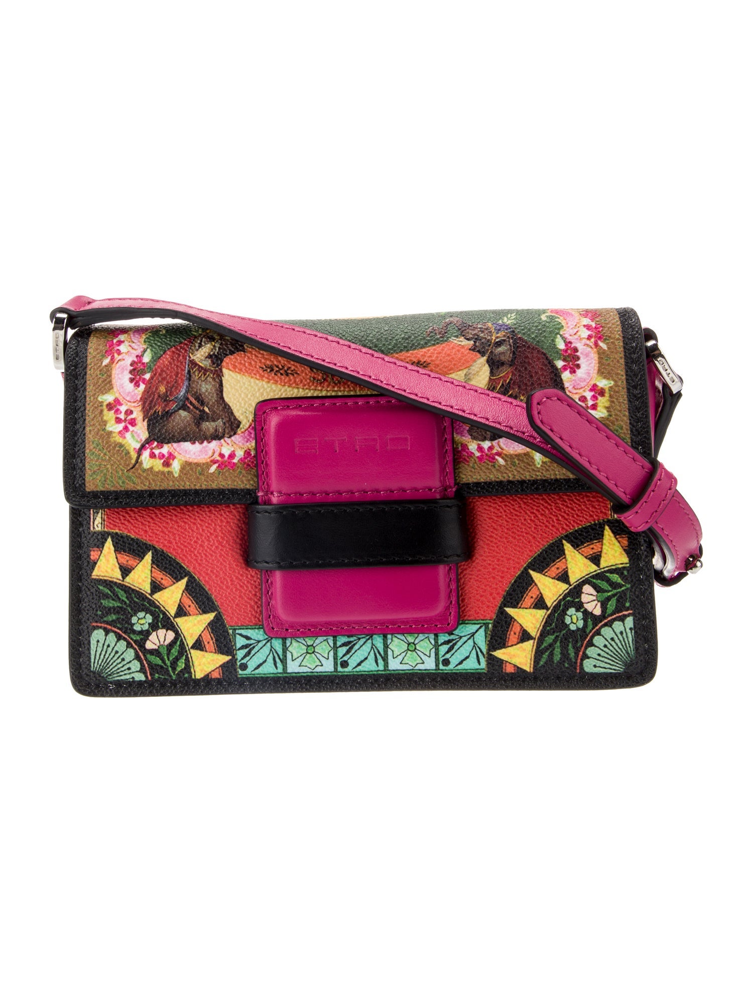 Etro Saffiano Leather Crossbody Bag