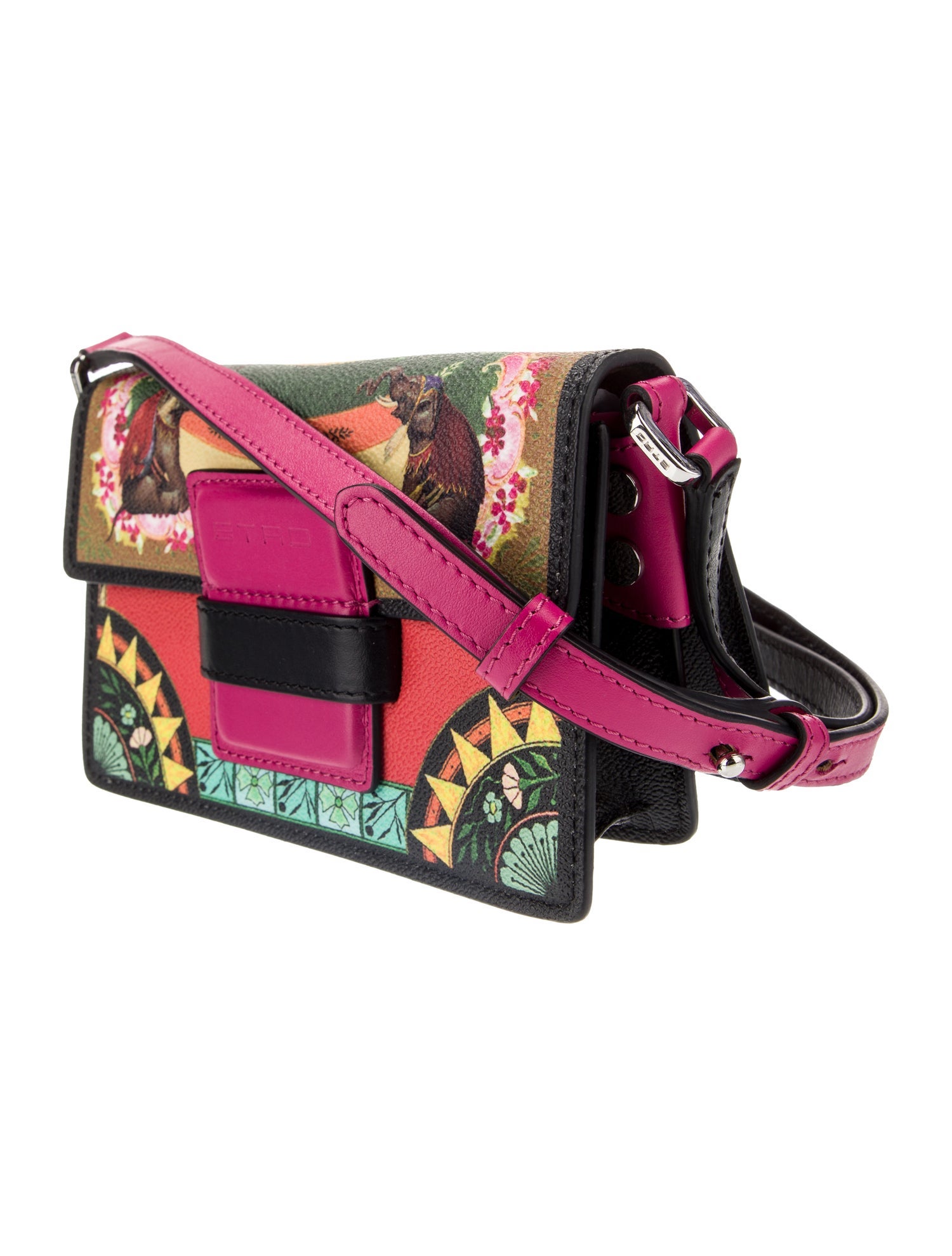 Etro Saffiano Leather Crossbody Bag
