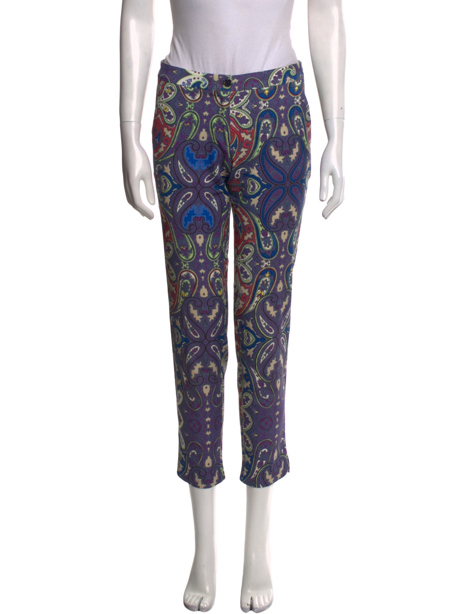 Etro Paisley Print Straight Leg Pants