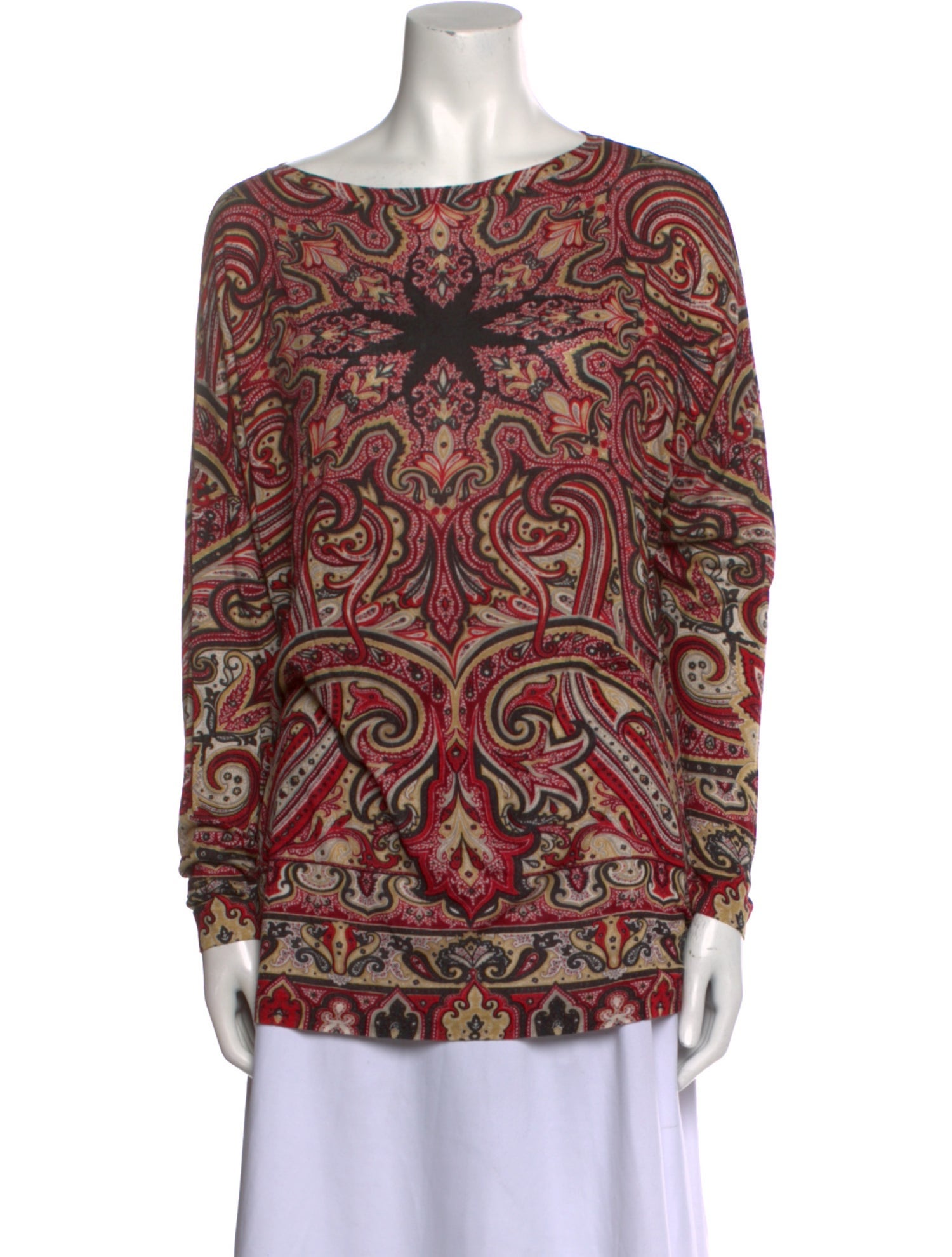 Etro Printed Bateau Neckline Tunic