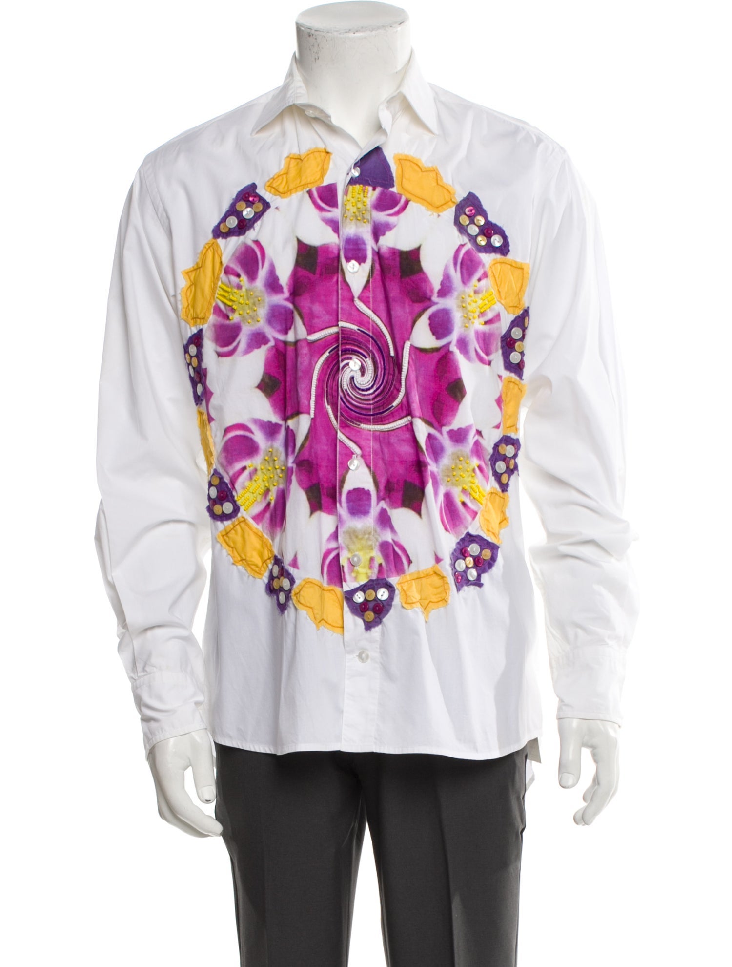Etro Floral Print Long Sleeve Shirt