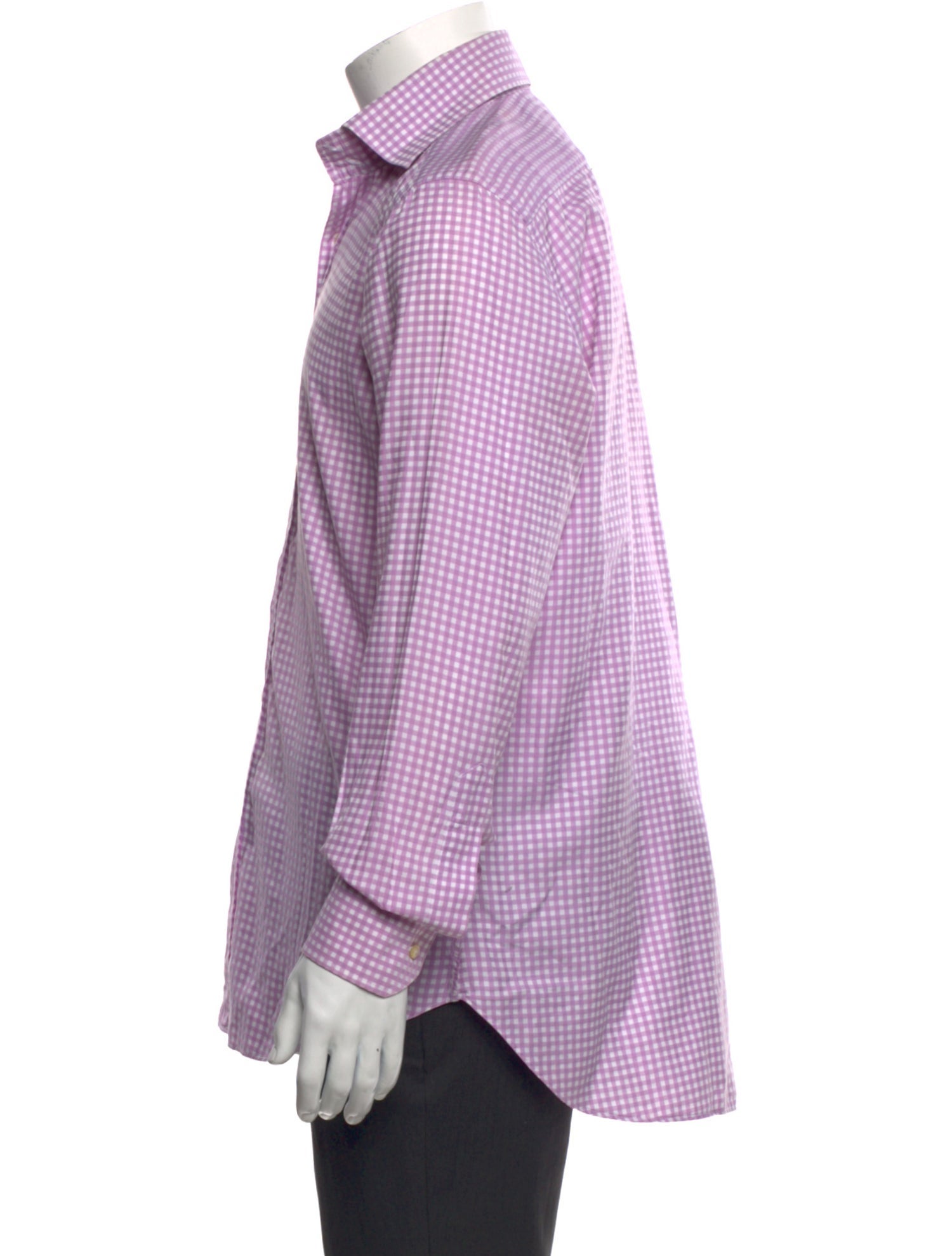 Etro Plaid Print Long Sleeve Dress Shirt