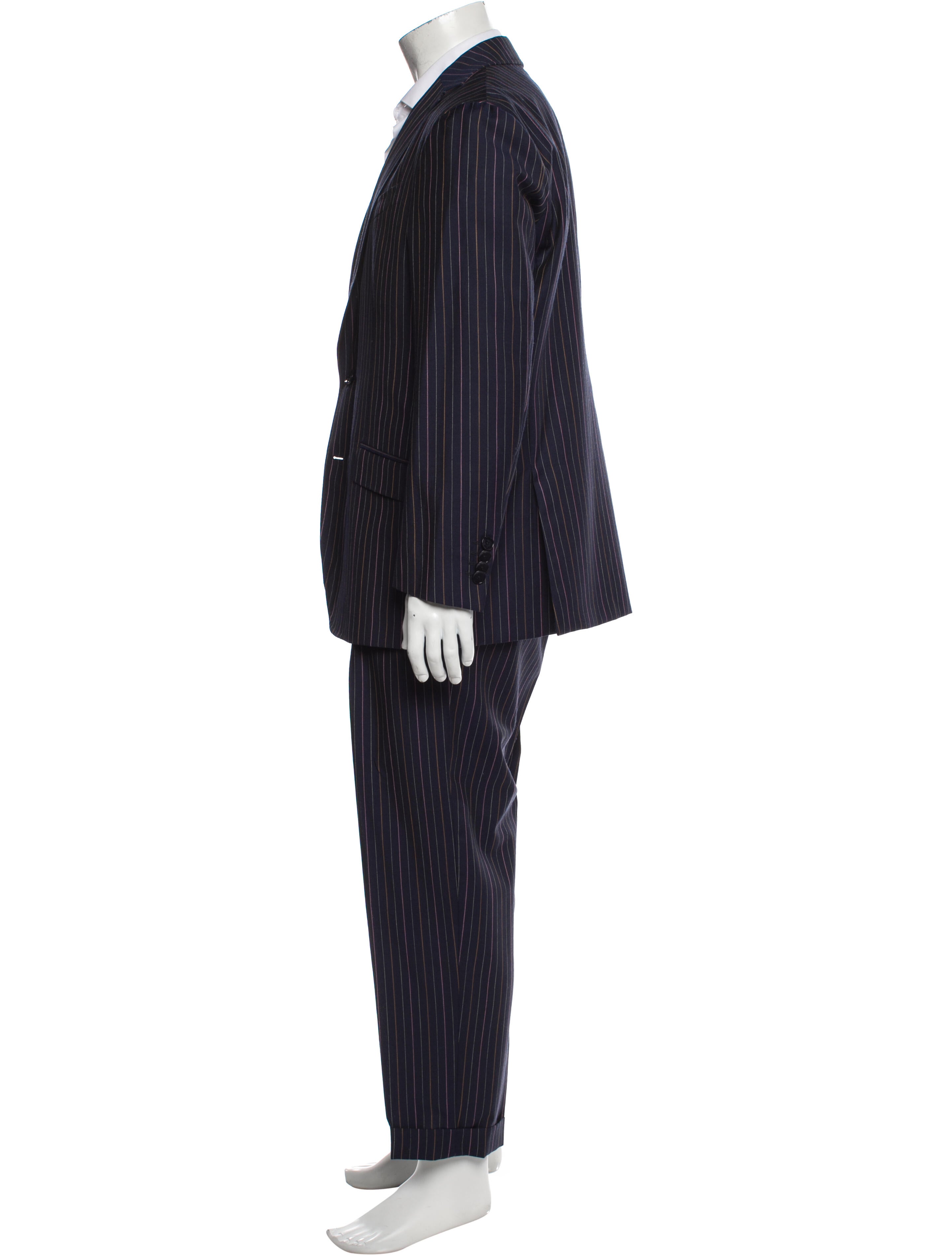 Etro Virgin Wool Striped Two-Piece Suit