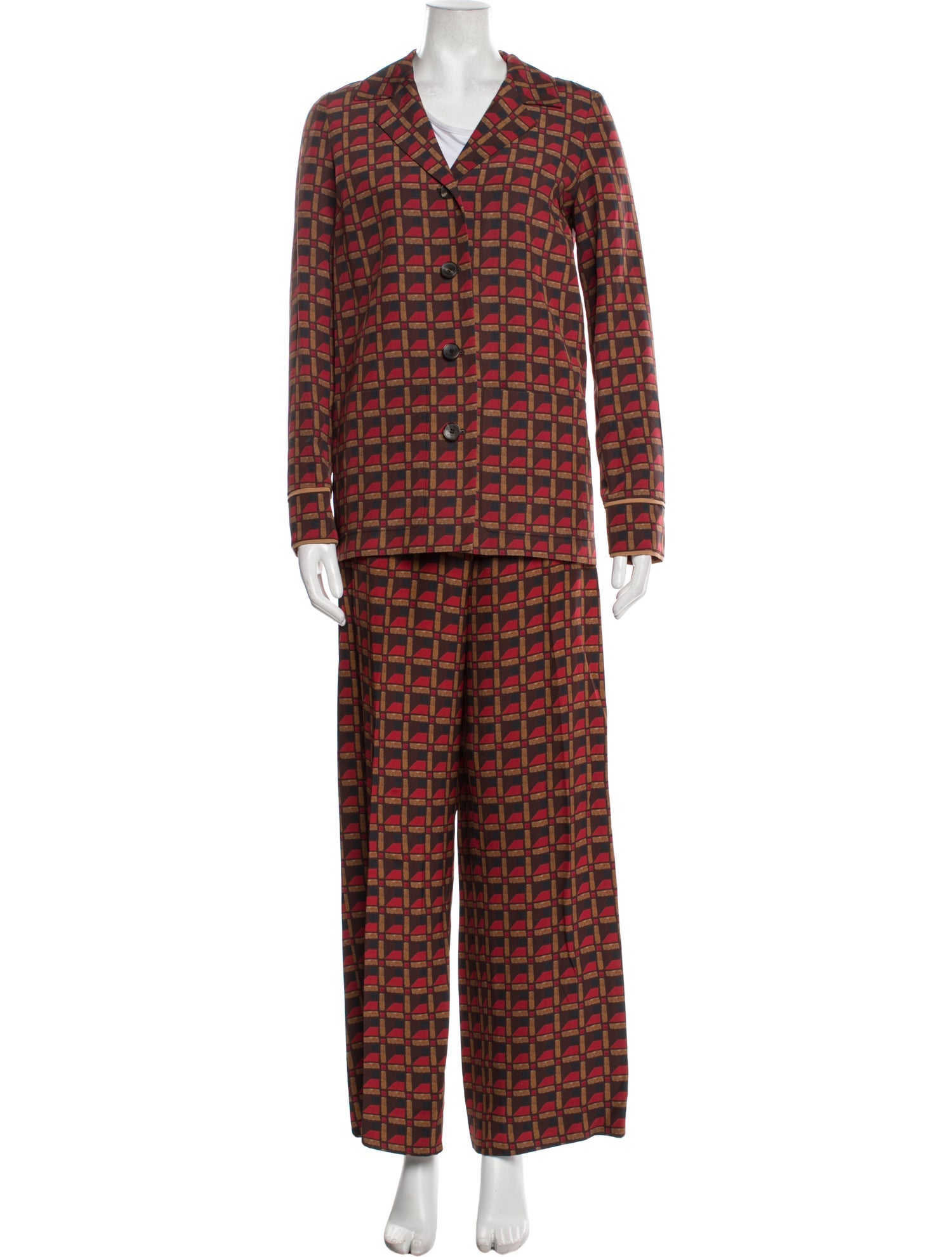Etro Plaid Print Pantsuit