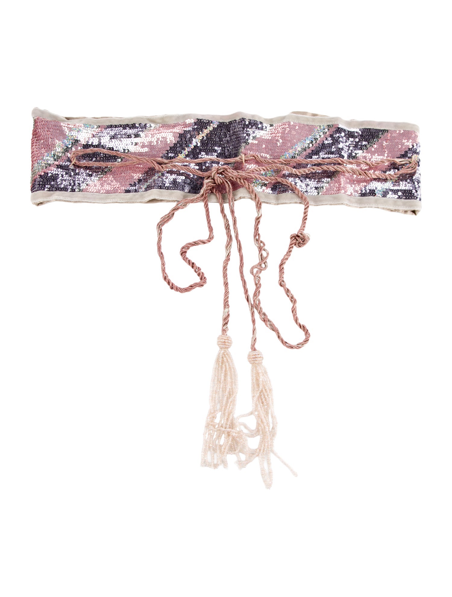 Etro Wide Sequins Waist Belt