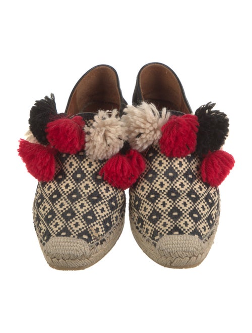 Etro Printed Pom-Pom Embellishments Espadrilles