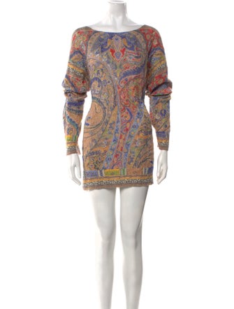Etro Paisley Print Mini Dress