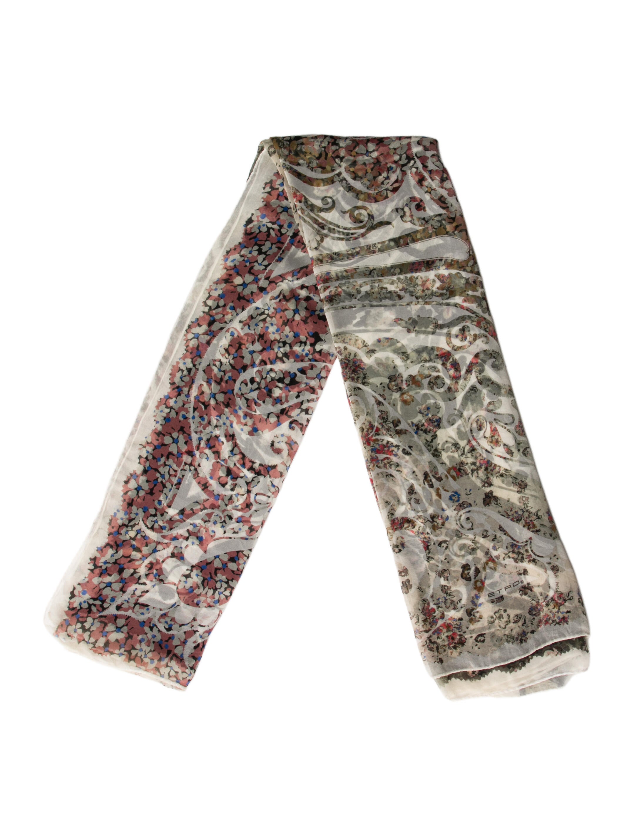 Etro Silk Floral Print Scarf