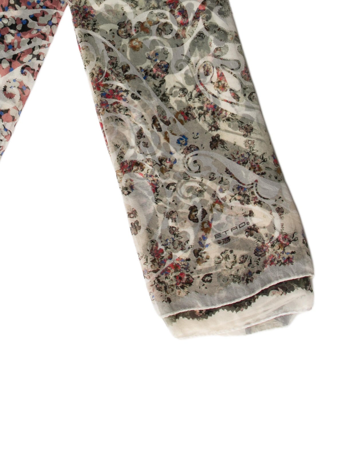 Etro Silk Floral Print Scarf