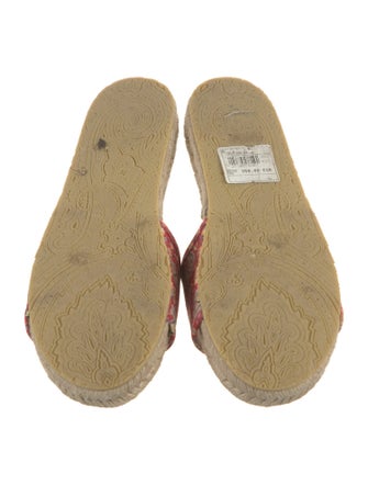 Etro Canvas Paisley Print Espadrilles