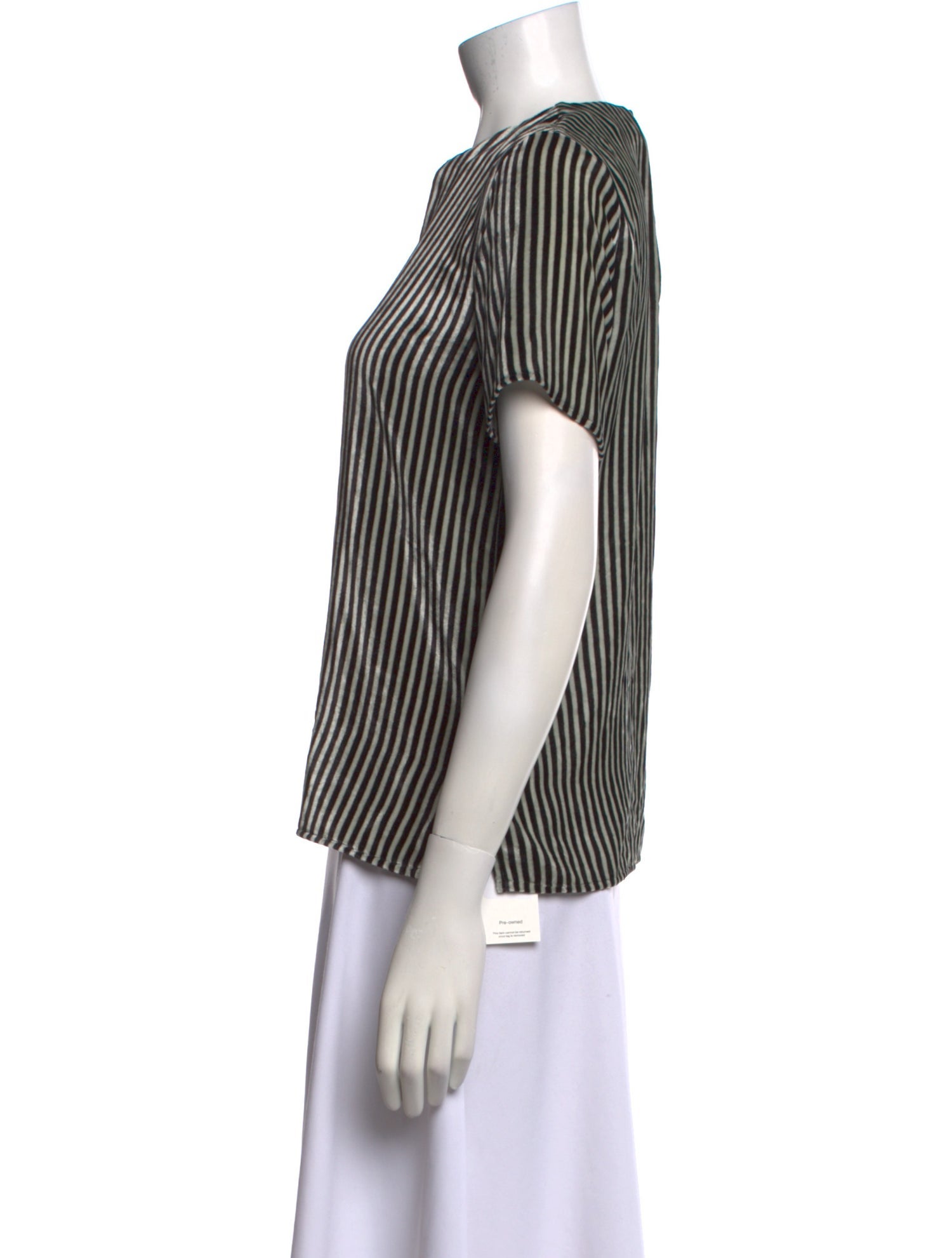 Etro Striped Crew Neck Blouse