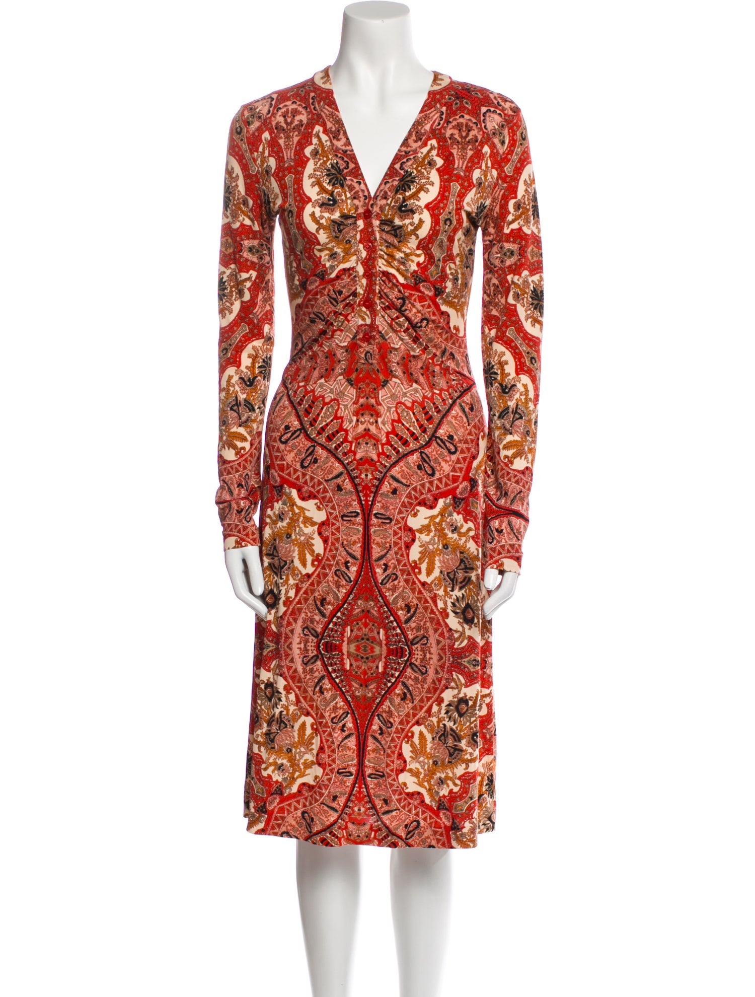 Etro Paisley Print Midi Length Dress