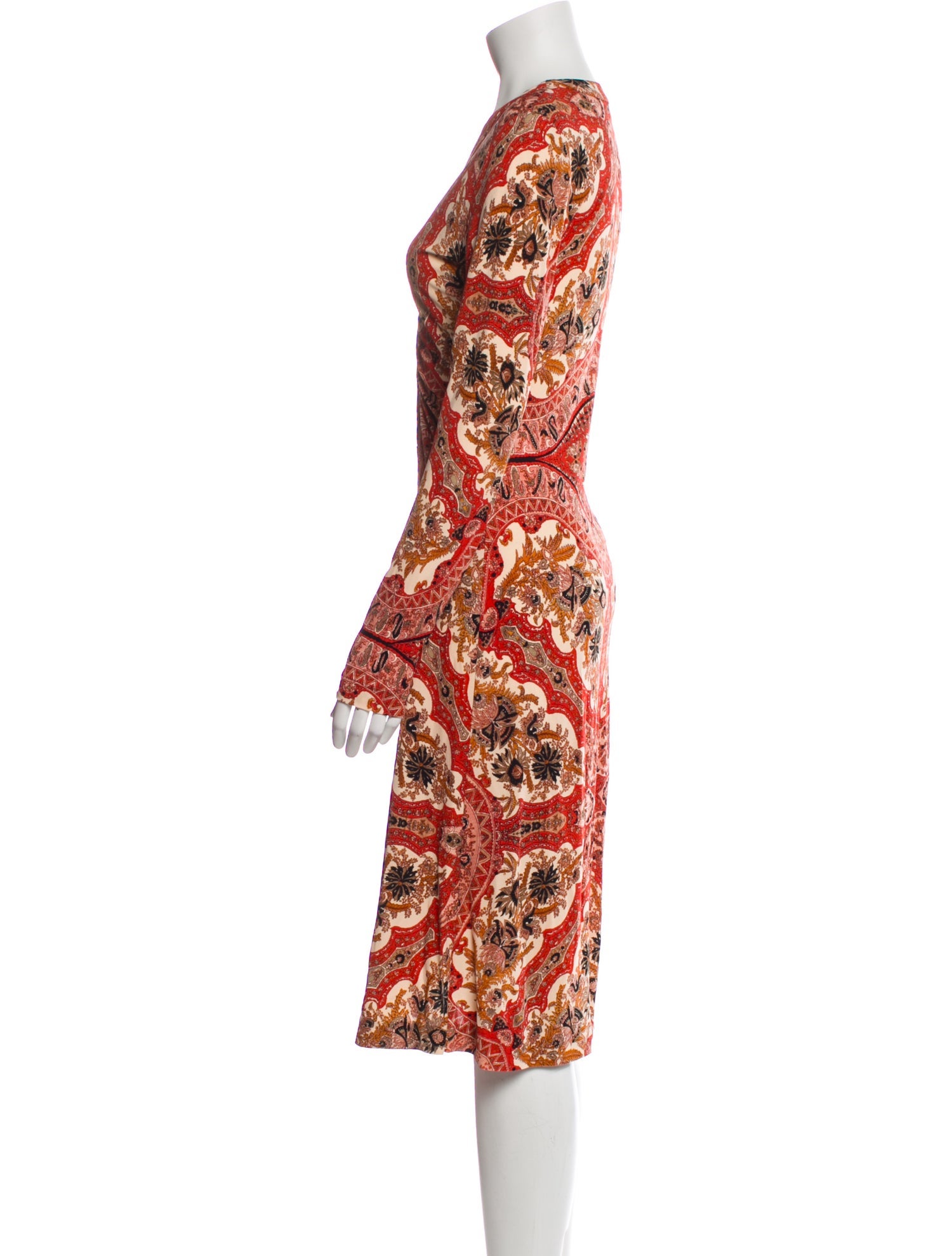 Etro Paisley Print Midi Length Dress