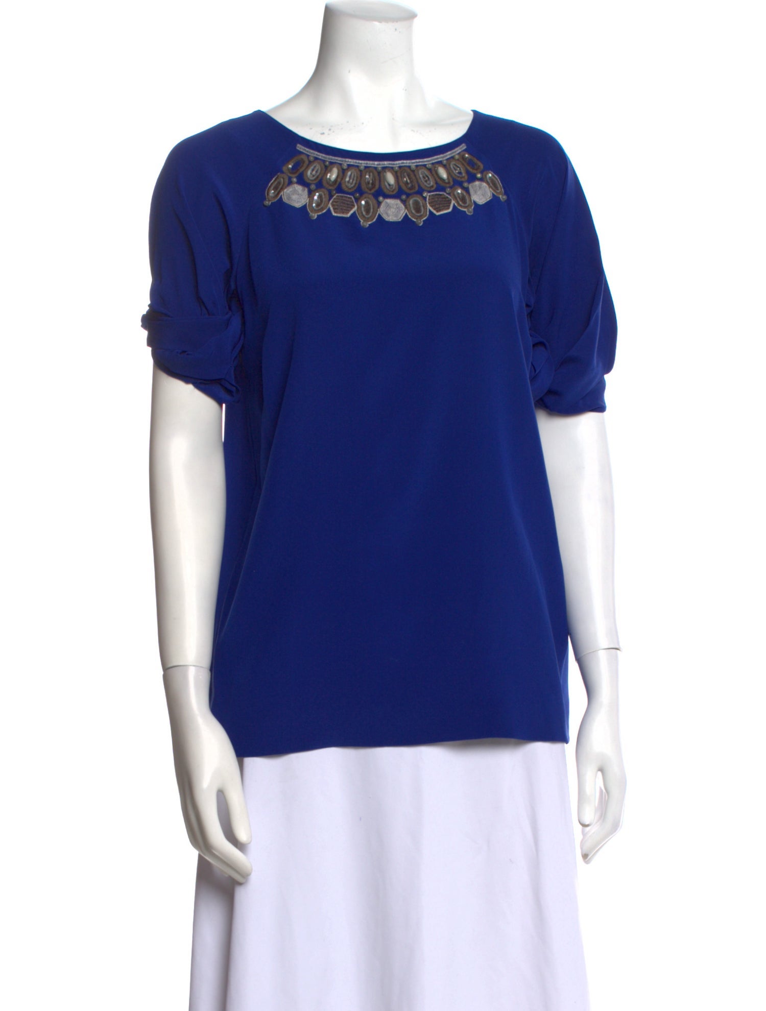 Etro Silk Scoop Neck T-Shirt