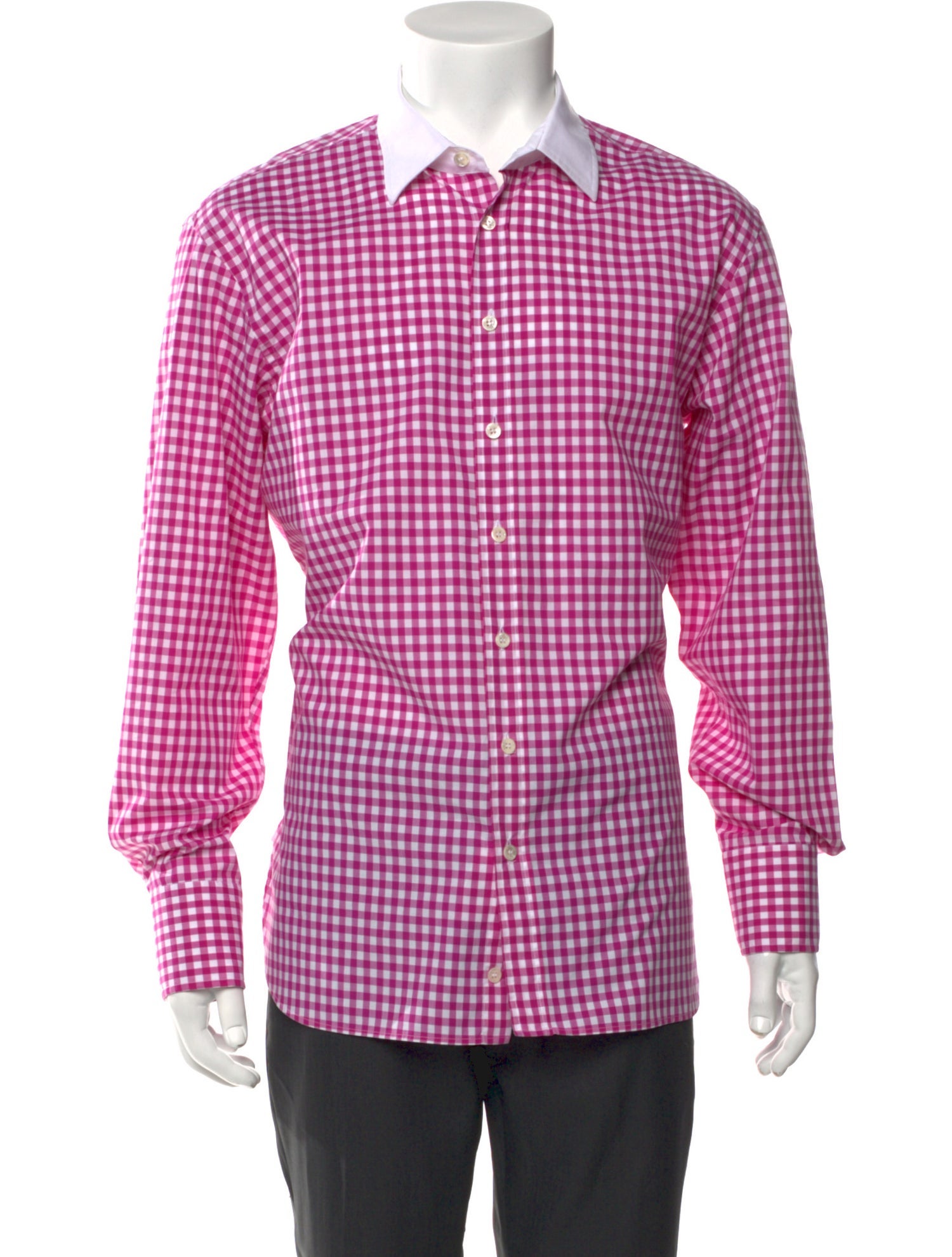 Etro Plaid Print Long Sleeve Dress Shirt