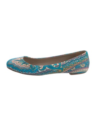 Etro Canvas Printed Ballet Flats