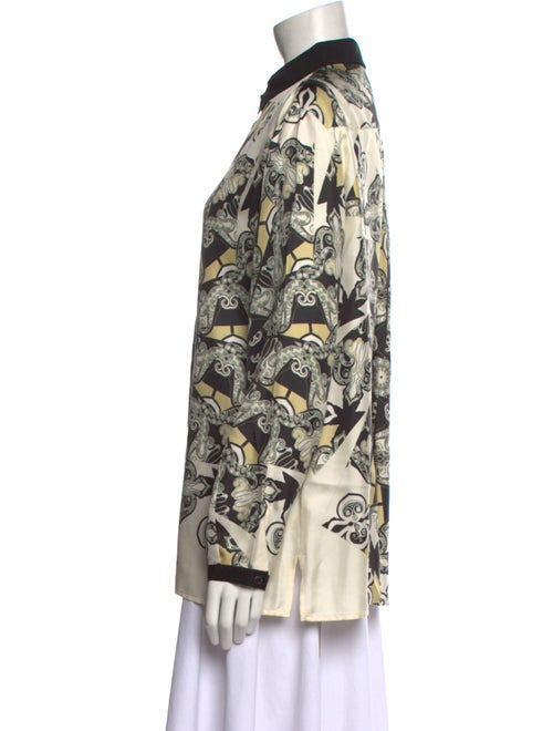 Etro Silk Printed Button-Up Top