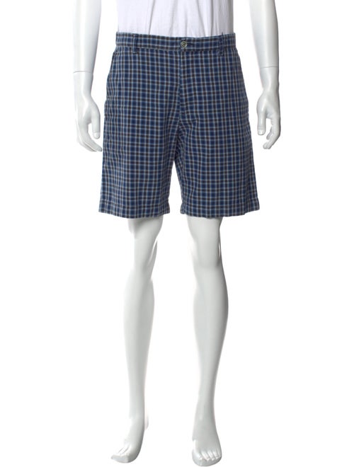 Etro Plaid Print Flat Front Shorts