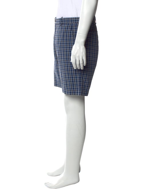 Etro Plaid Print Flat Front Shorts
