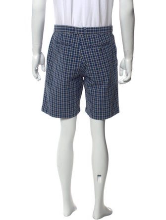 Etro Plaid Print Flat Front Shorts
