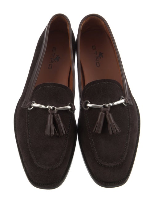 Etro Horsebit Accent Suede Loafers