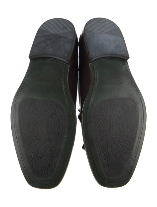 Etro Horsebit Accent Suede Loafers