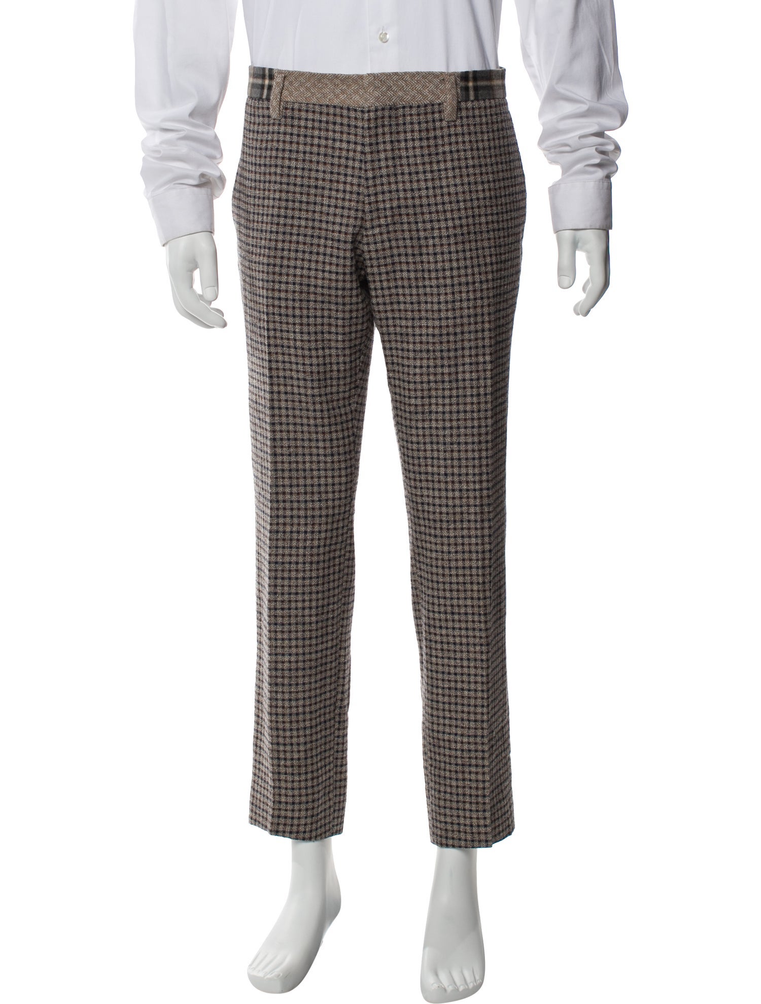 Etro Plaid Print Pants