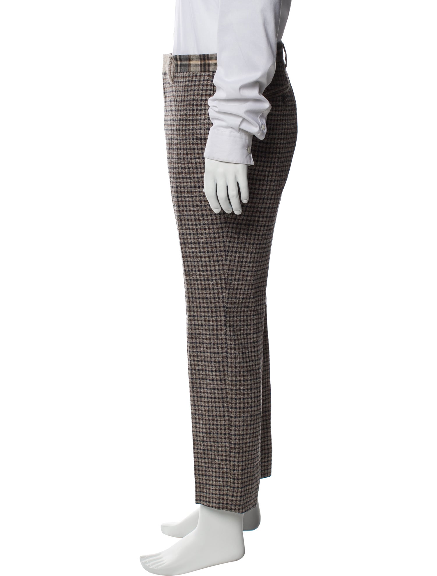 Etro Plaid Print Pants