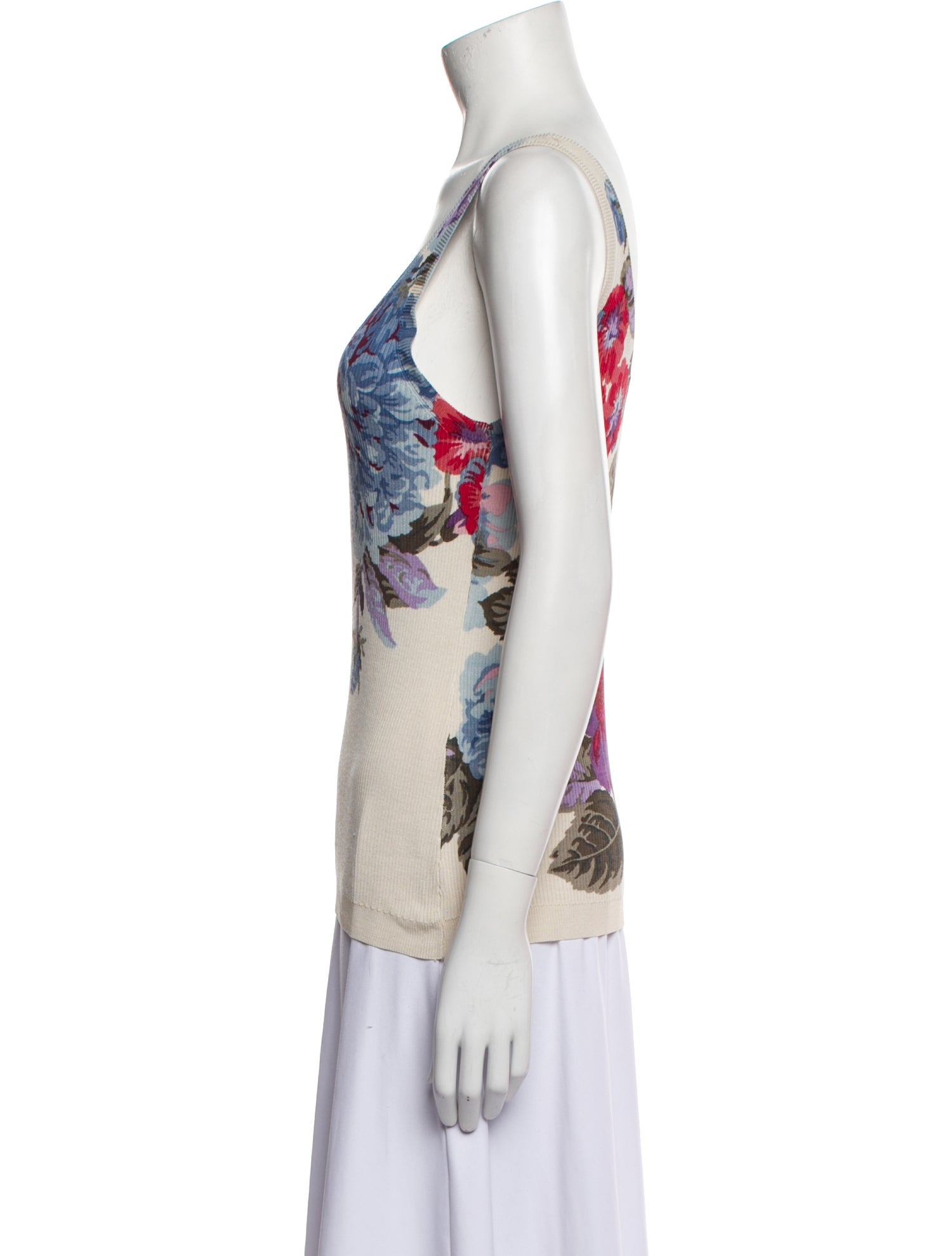 Etro Floral Print Scoop Neck Top