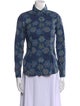 Etro Floral Print Long Sleeve Button-Up Top
