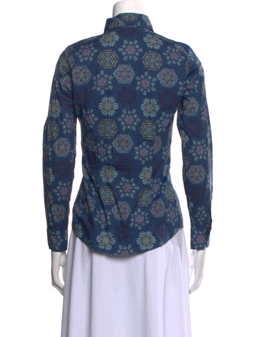 Etro Floral Print Long Sleeve Button-Up Top
