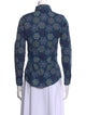 Etro Floral Print Long Sleeve Button-Up Top