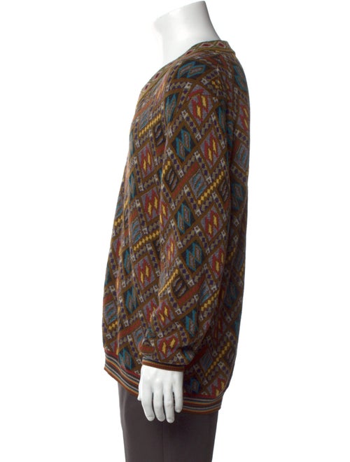 Etro Printed V-Neck Pullover