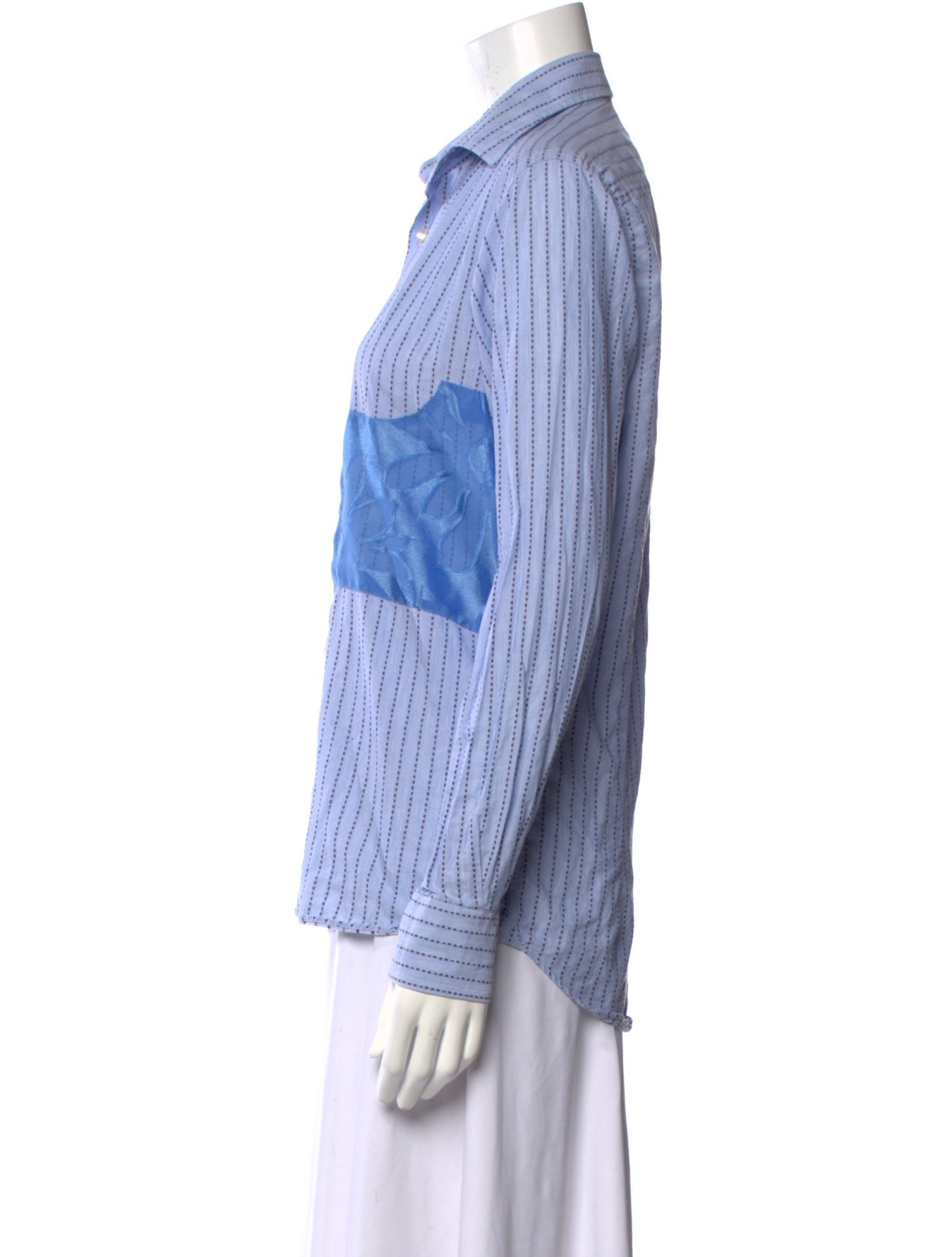 Etro Striped Long Sleeve Button-Up Top