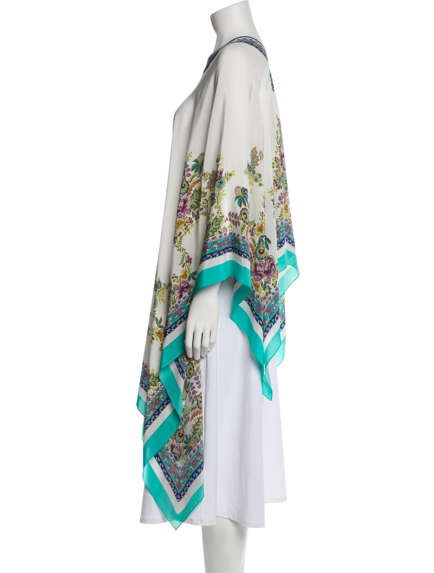 Etro Floral Print V-Neck Sweater