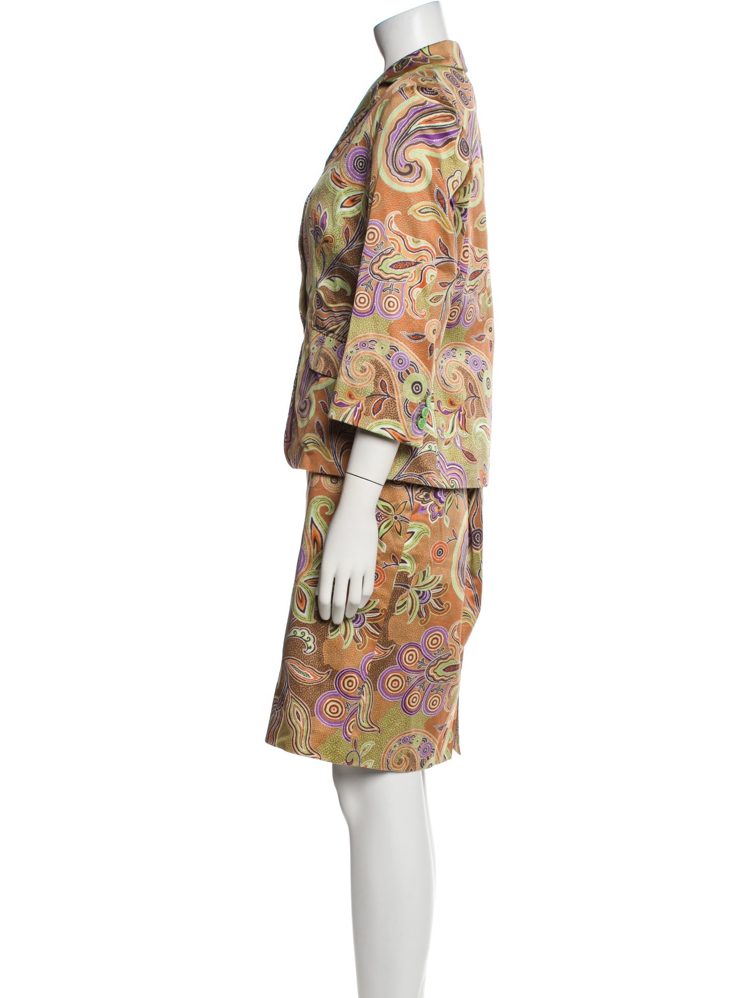 Etro Paisley Print Skirt Suit